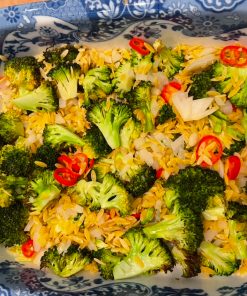 Orzo With Chilli & Garlic Roasted Broccoli