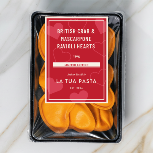 Fresh Pasta - Crab and Mascarpone Heart Ravioli