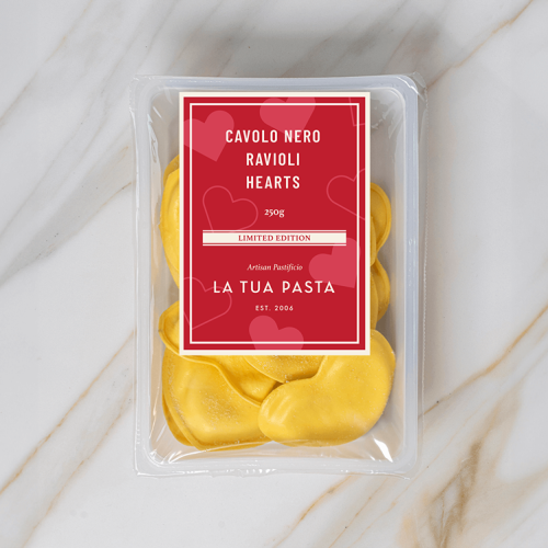 Fresh Pasta - Caval Nero Heart Shaped Ravioli
